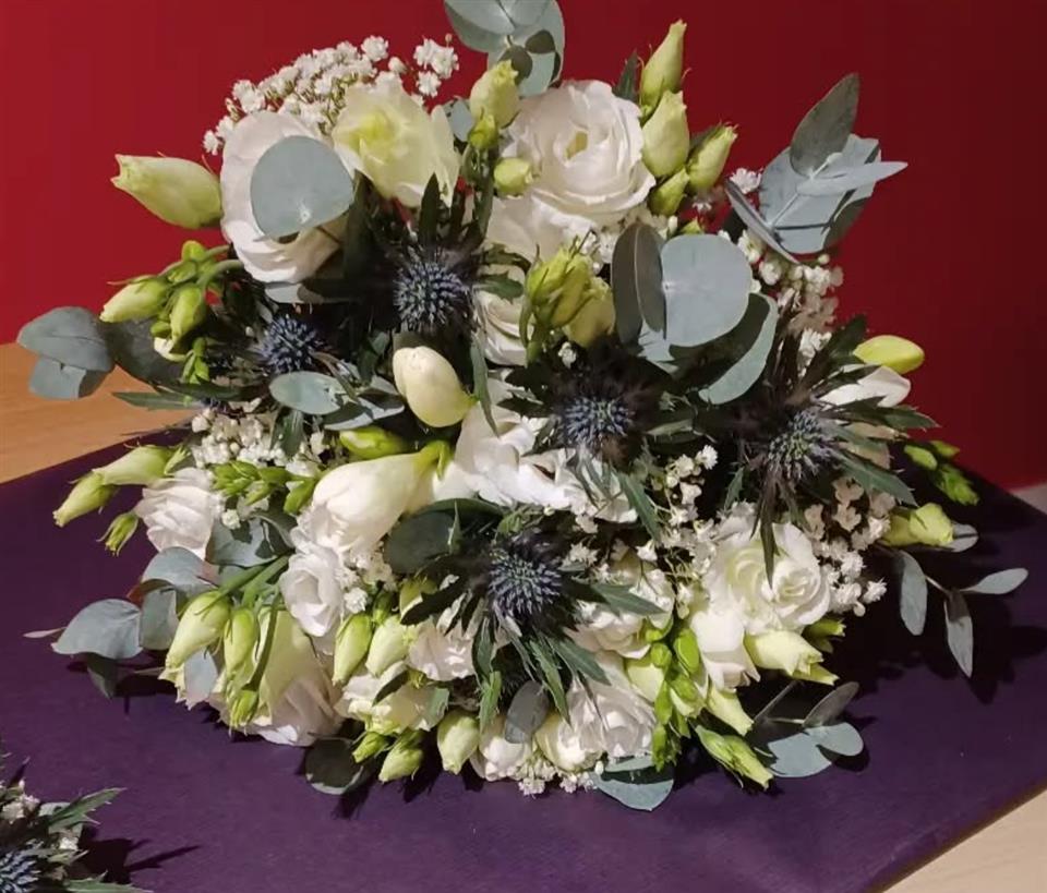 Elegant bridal bouquet by Angelica Flowers